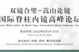 雙鏡合璧-嵩山論鏡·國際脊柱內鏡高峰論壇