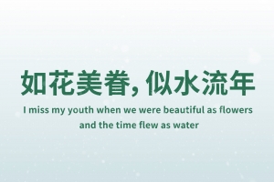 如花美眷，似水流年