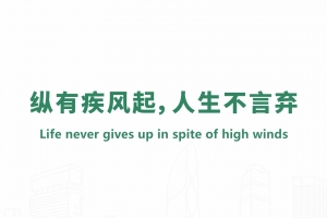 縱有疾風起，人生不言棄